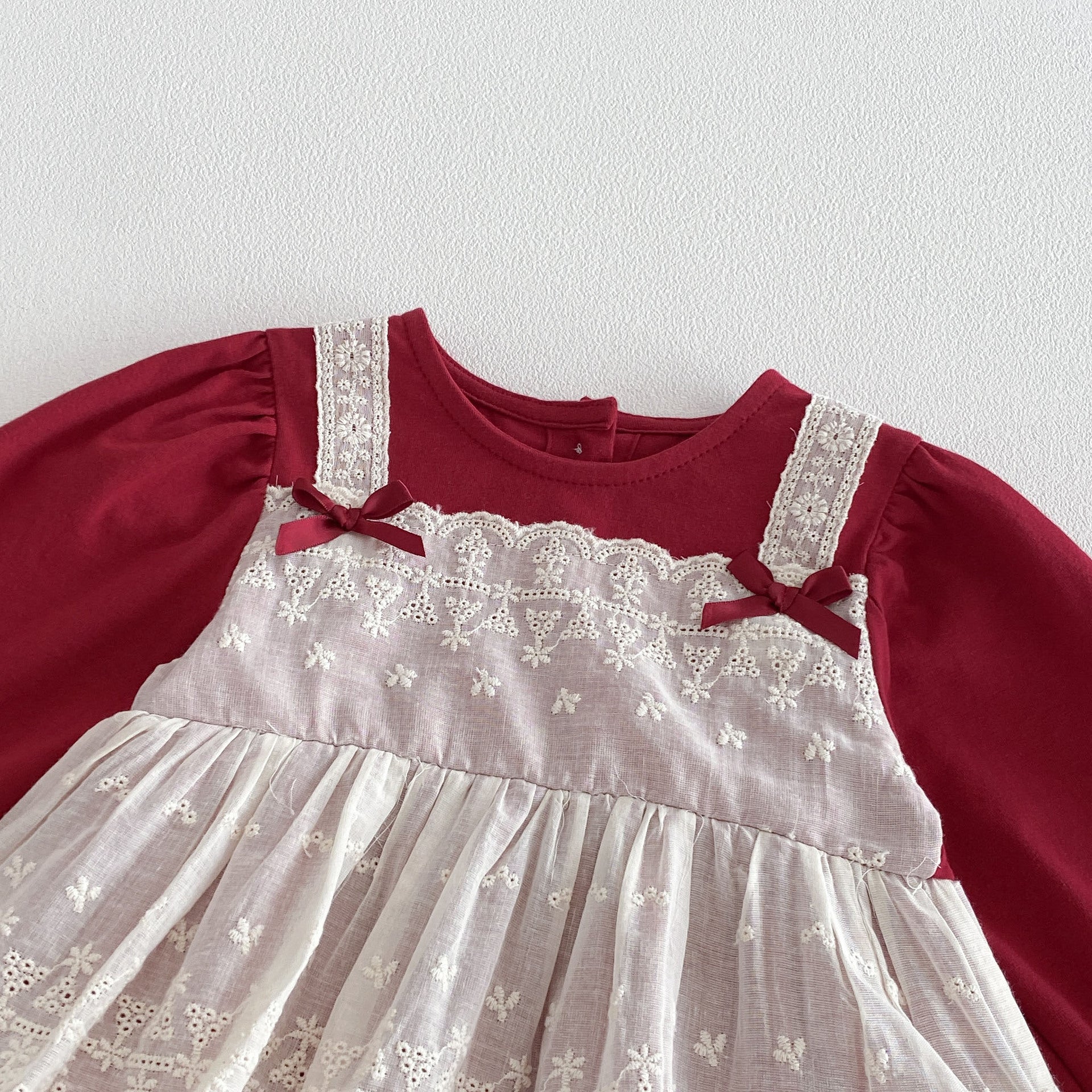 Spring Arrival Baby Girls Long Sleeves Color Patchwork Flowers Embroidered Bodysuit, MyKids-USA®, Baby One-Pieces, MyKids-USA -  -  -  -  -  -  - .