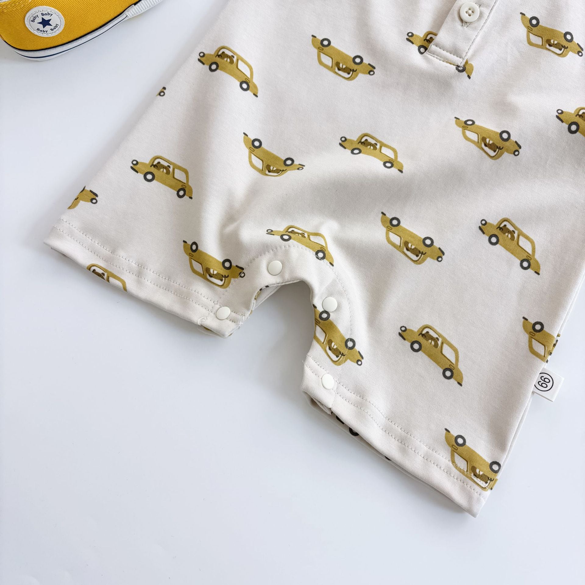 Summer Arrival Baby Unisex Cartoon Cars Pattern Short Sleeves Rompers, MyKids-USA®, Baby One-Pieces, MyKids-USA -  -  -  -  -  -  - 