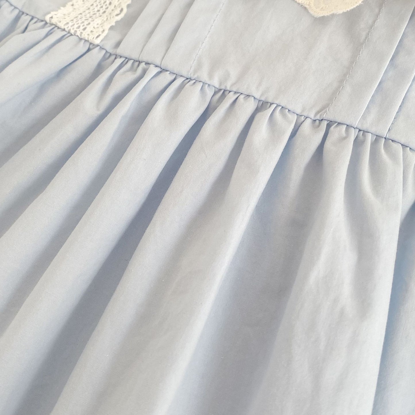 Summer Girls Flowers Pattern Lace Trim Onesies and Dress – Princess Sister Matching Set