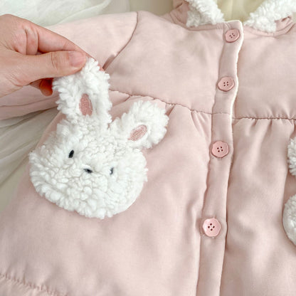 Winter Arrival Baby Kids Girls Rabbits Pattern Long Sleeves Fleece-Lined Coat, MyKids-USA®, Baby & Toddler Coats & Jackets, MyKids-USA -  -  -  -  -  -  - 