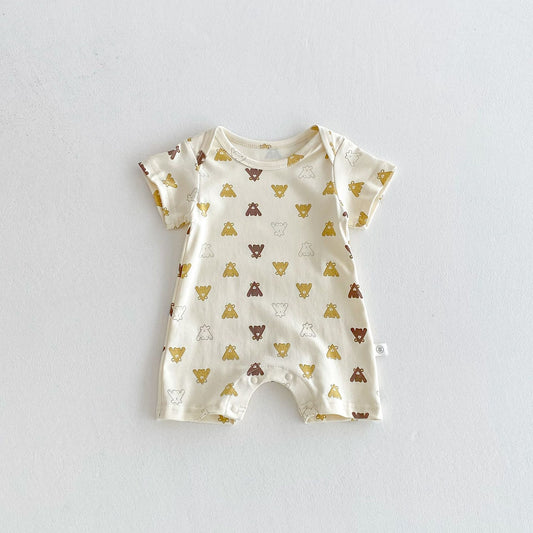 Summer Arrival Baby Unisex Animals Cartoon Pattern Short Sleeves Rompers, MyKids-USA®, Baby One-Pieces, MyKids-USA - Size/Age - 66 (3-6M) - Color - Apricot -  -  - TR2506032242-A.
