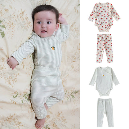 Autumn Arrival Baby Unisex Long Sleeves Fruits Pattern V Neck Onesies and Pants Clothing Sets, MyKids-USA®, Baby & Toddler Outfits, MyKids-USA -  -  -  -  -  -  - 