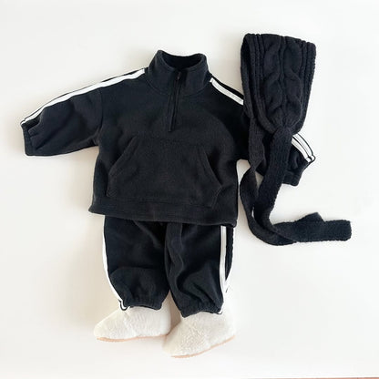 MyKids-USA® Autumn and Winter Baby Kids Unisex Long Sleeves Striped Pullover and Pants Clothing Set