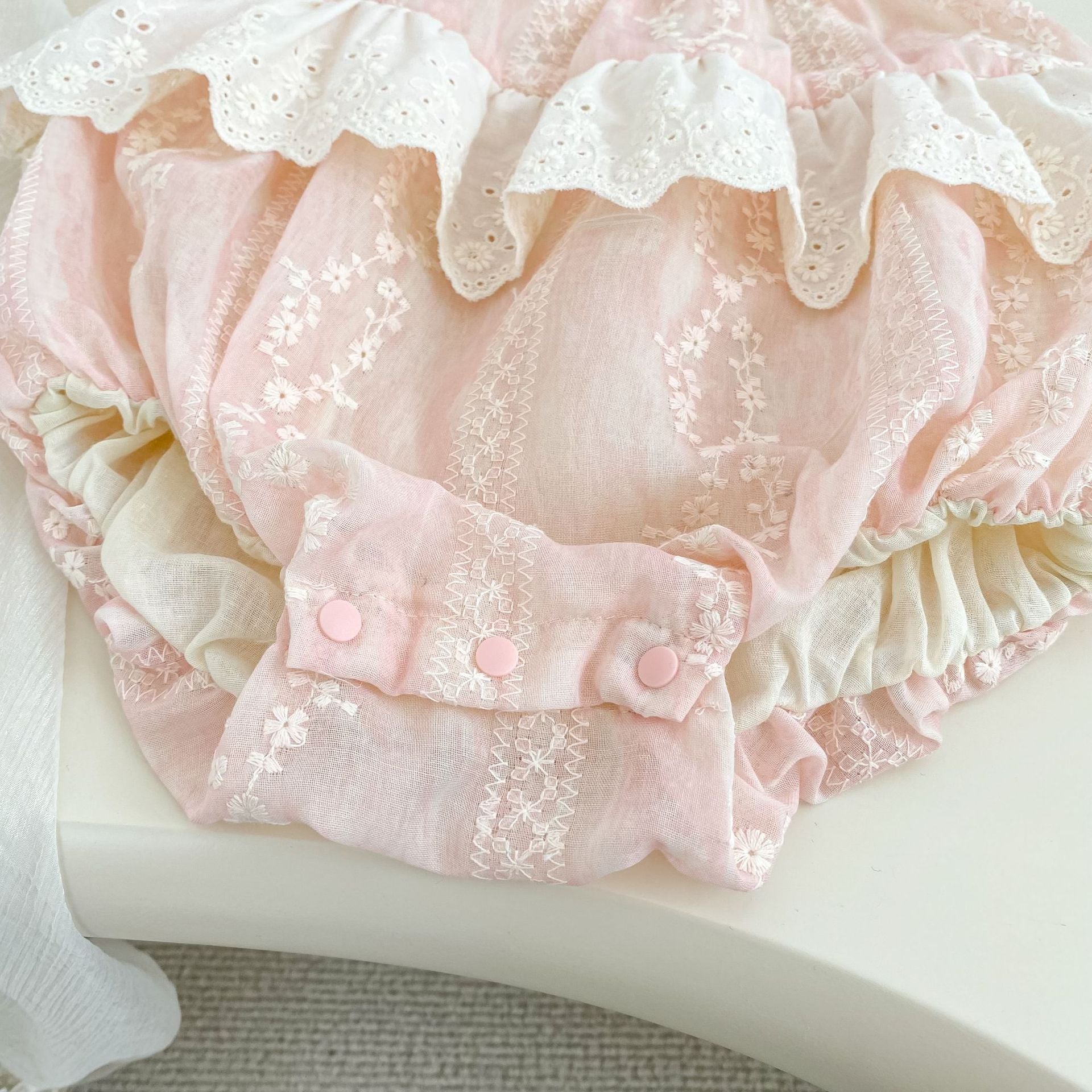Summer Arrival Baby Girls Sleeveless Flowers Embroidered Pattern Bodysuit, MyKids-USA®, Baby & Children's One-Pieces, MyKids-USA -  -  -  -  -  -  - .