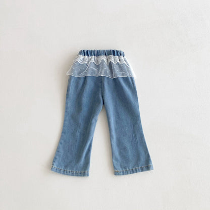 Autumn and Spring Arrival Casual American Style Lace Color Patchwork Denim Pants Wholesale, MyKids-USA®, Jeans, MyKids-USA -  -  -  -  -  -  - 