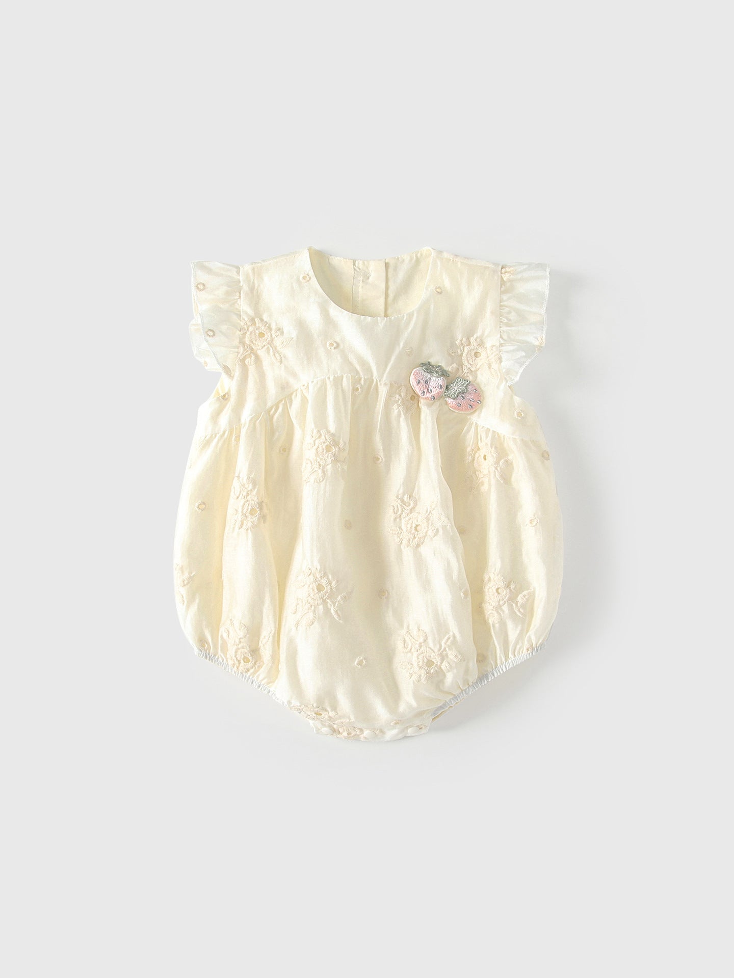 Summer Arrival Baby Girls Fly Sleeves Flowers Embroidered Pattern Bodysuit, MyKids-USA®, Baby & Children's One-Pieces, MyKids-USA -  -  -  -  -  -  - .