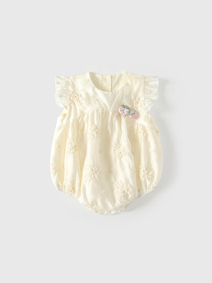 Summer Arrival Baby Girls Fly Sleeves Flowers Embroidered Pattern Bodysuit, MyKids-USA®, Baby & Children's One-Pieces, MyKids-USA -  -  -  -  -  -  - .