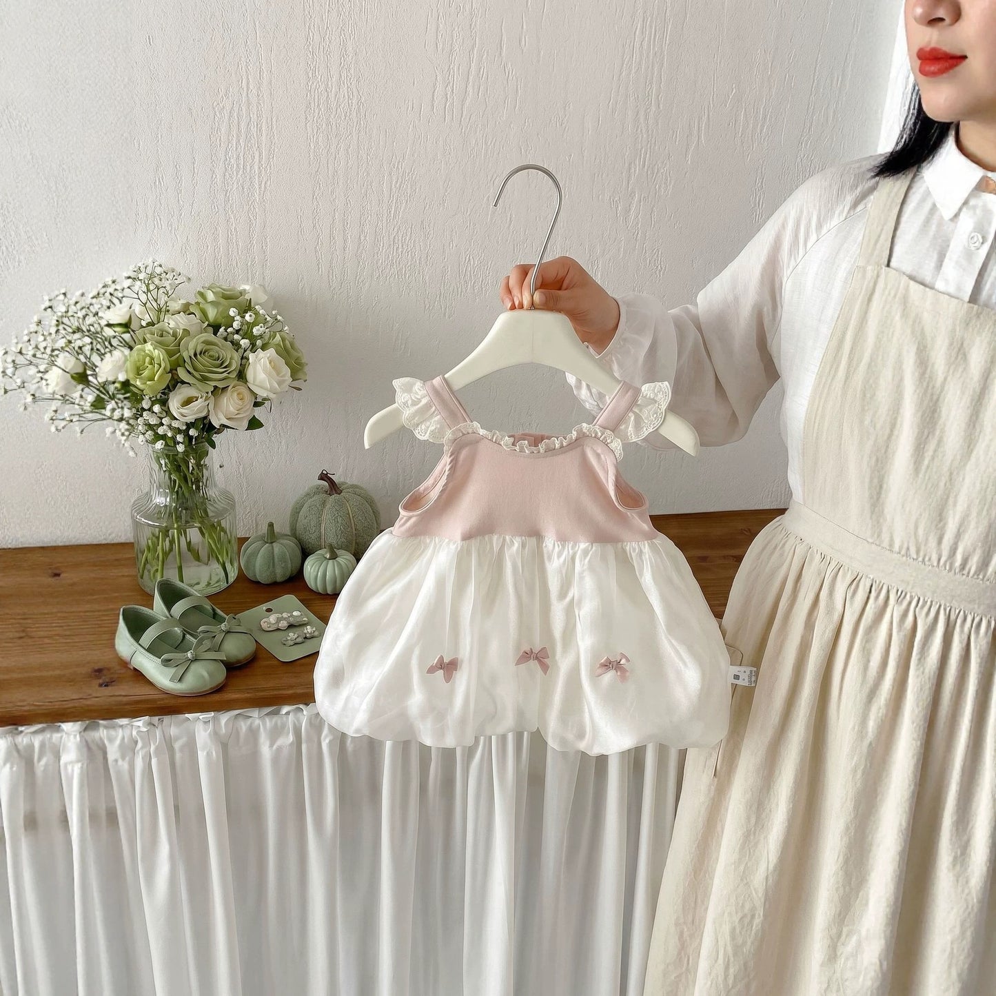 Summer Baby Kids Girls Sleeveless Color Patchwork Dress