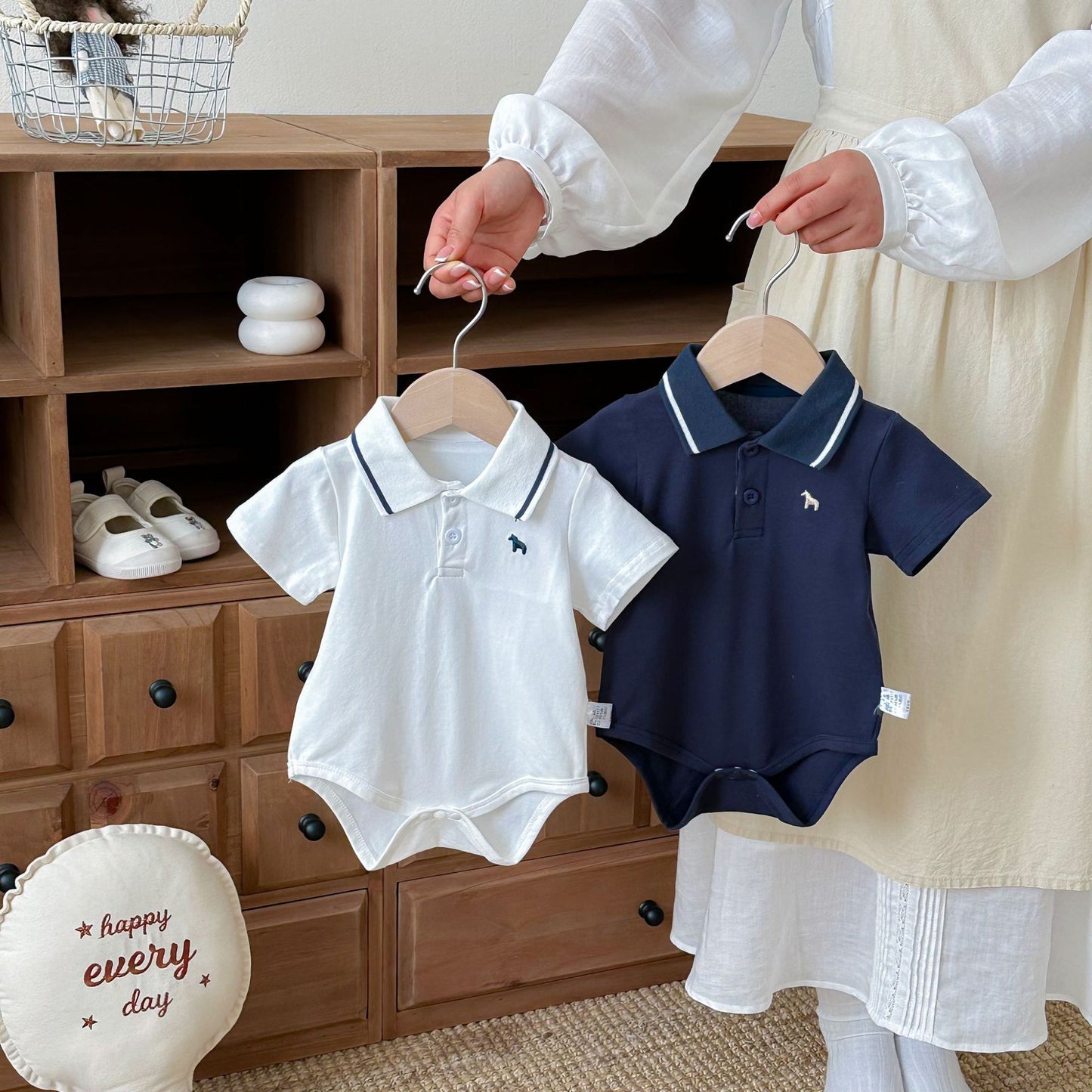 Summer Arrival Baby Boys Short Sleeves Polo Design Bodysuits, MyKids-USA®, Baby & Children's One-Pieces, MyKids-USA -  -  -  -  -  -  - .