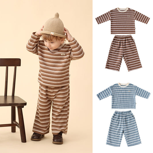Spring and Autumn Baby Kids Striped Pattern Long Sleeves Top and Pants Clothing Set, MyKids-USA®, Baby & Toddler Outfits, MyKids-USA -  -  -  -  -  -  - 
