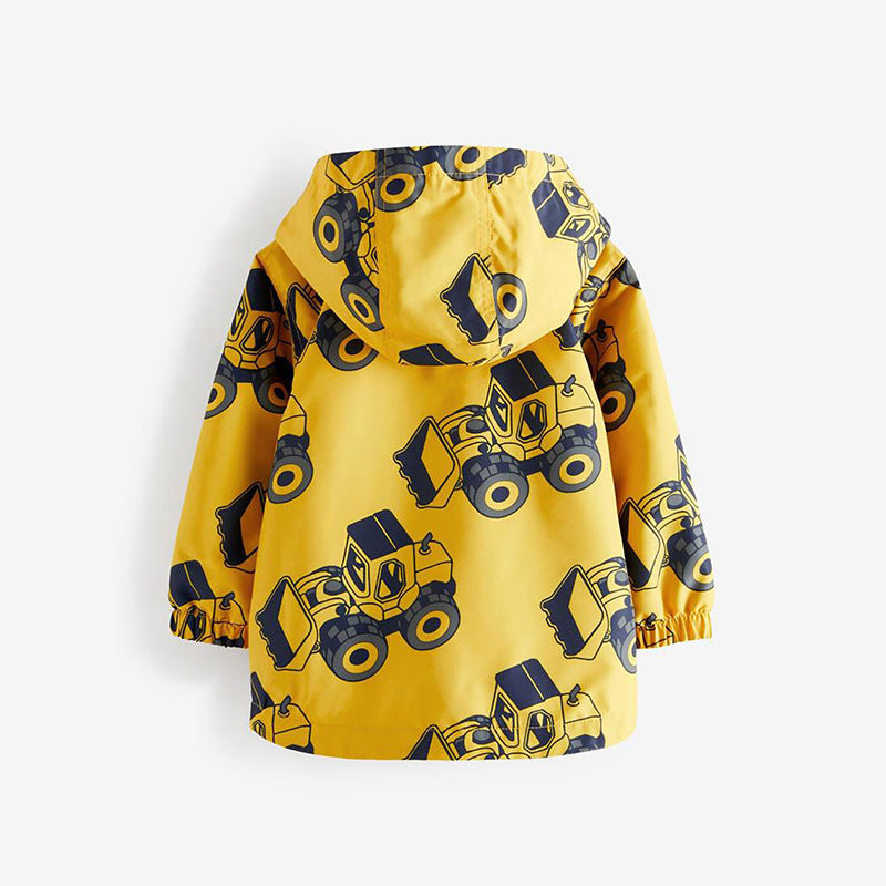 European And American Style Boys’ Outerwear: Hooded Zip-Up Cartoon Coat With Long Sleeves For Children, MyKids-USA®, Baby & Toddler Outerwear, MyKids-USA -  -  -  -  -  -  - 