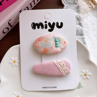 Collection of Pink Shaped Hair Clips or Hair Ties, MyKids-USA®, Hair Pins, Claws & Clips, MyKids-USA - Size/Age - Average Size (0-12Y） - Color - White -  -  - TR2605032135-I.