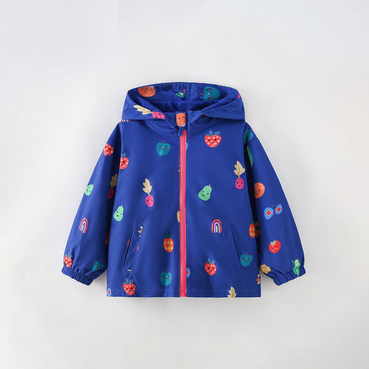 MyKids-USA® Girls’ Fruits Cartoon Pattern Coat