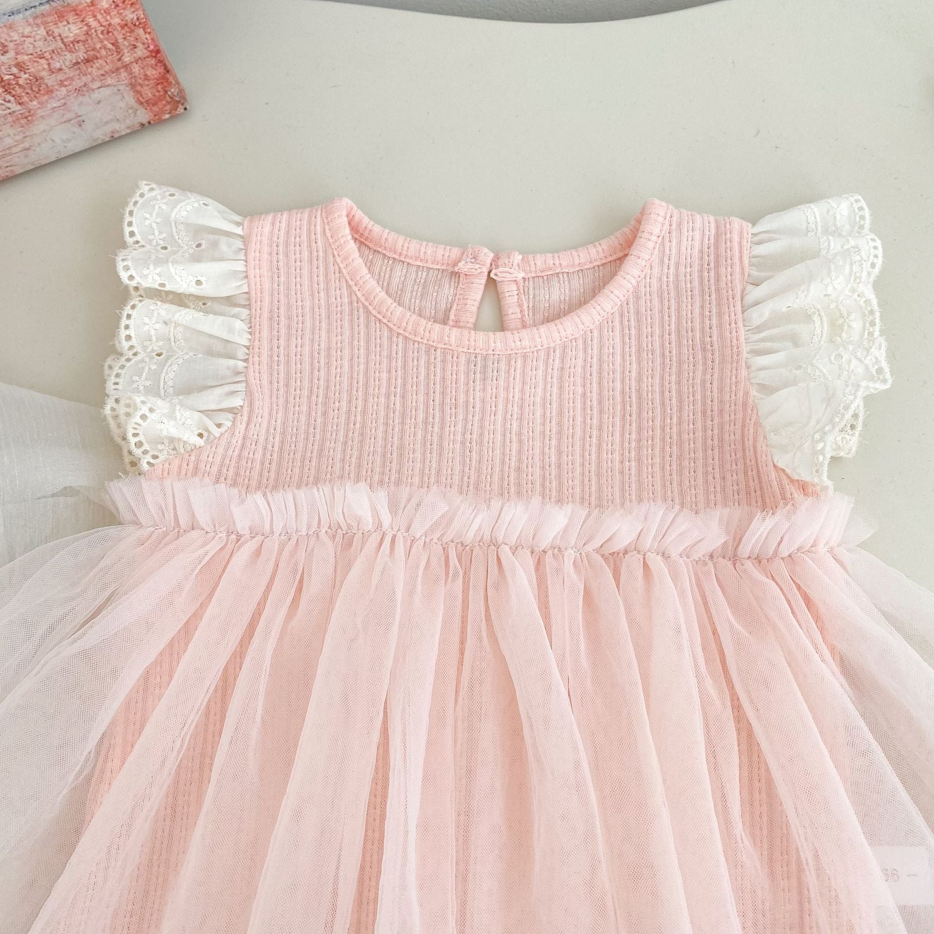 Summer Arrival Baby Girls Fly Sleeves Color Patchwork Bodysuit, MyKids-USA®, Bodysuits, MyKids-USA -  -  -  -  -  -  - .