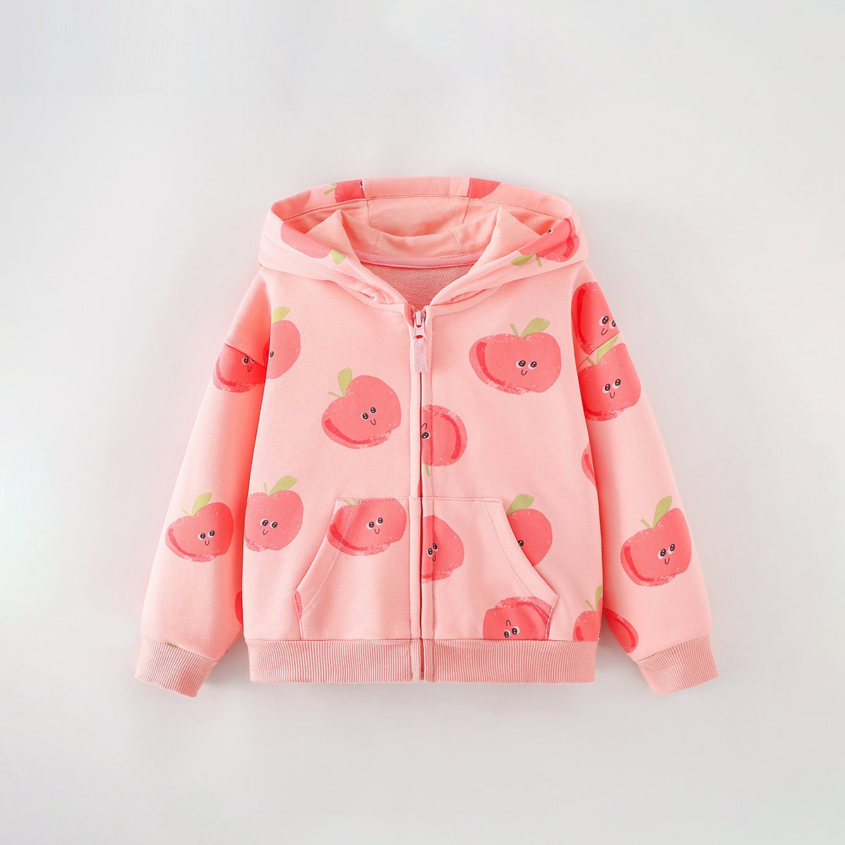 MyKids-USA® Autumn Arrival Girls’ Cartoon Apple Pattern Coat