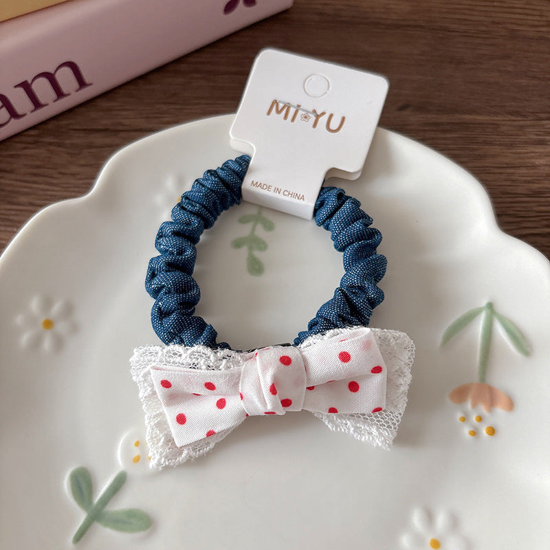 Collection of 2 Versatile Butterfly-bow Decorated Hair Clips and Hair Ties, MyKids-USA®, Hair Pins, Claws & Clips, MyKids-USA - Size/Age - Average Size (0-12Y） - Color - Navy Blue (Dark Blue) -  -  - TR2602041331-C.