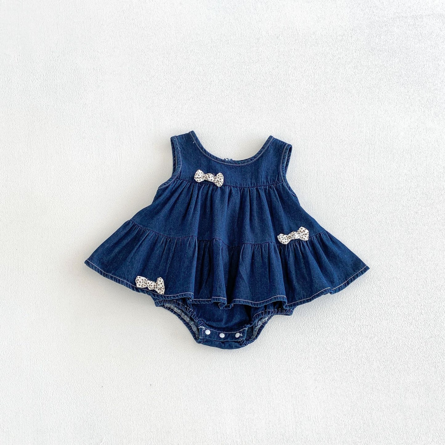 Design Summer Baby Kids Girls Sleeveless Butterfly-bows Pattern Denim Bodysuit, MyKids-USA®, Baby & Children's One-Pieces, MyKids-USA - Size/age - 66 (3-6M) - Color - Blue -  -  - TR2605272356-A.