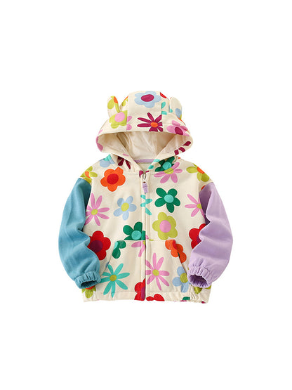Arrival European and American Style Girls’ Cartoon Flowers Pattern Coat with Long Sleeves, MyKids-USA®, Baby & Toddler Coats & Jackets, MyKids-USA -  -  -  -  -  -  - .