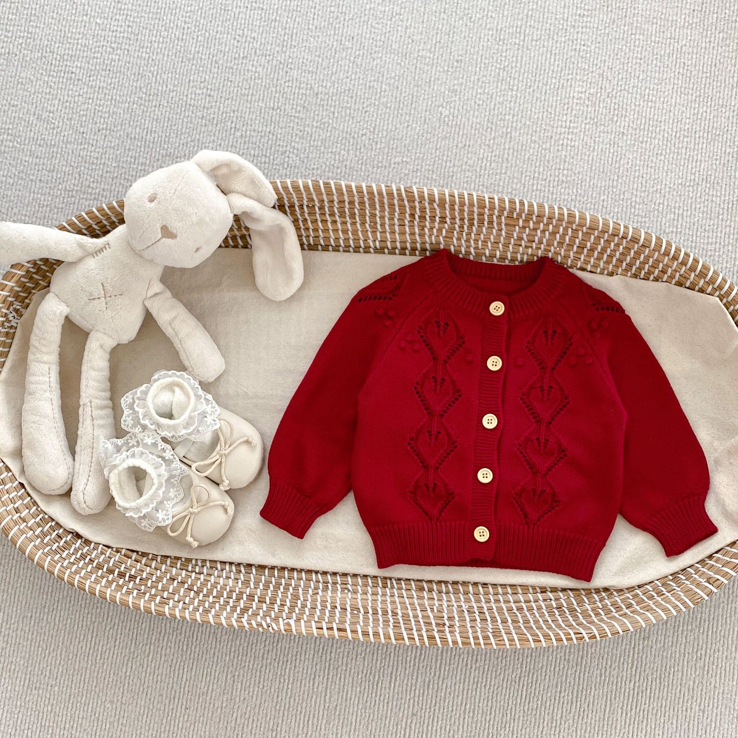 Arrival Autumn Baby Girls Geometric Hollow-out Pattern Long Sleeves Cardigan and Strap Onesies – Knitted Clothing Set, MyKids-USA®, Baby & Toddler Outfits, MyKids-USA - Size/Age - 66 (3-6M) - Color - Pink -  -  - TR2408100946-C