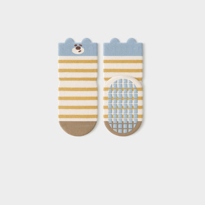 Autumn Baby Unisex Breathable Striped and Cartoon Pattern Cute Socks, MyKids-USA®, Baby & Toddler Socks & Tights, MyKids-USA - Size/Age - S (0-1Y) - Color - Yellow -  -  - TR2511140054-E