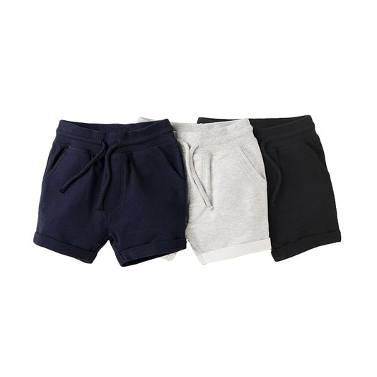 Baby Boys Solid Color Soft Cotton Sport Style Shorts