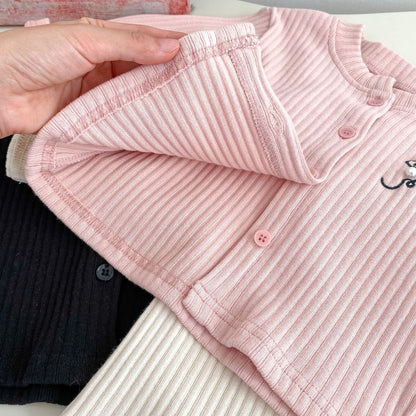 Spring and Autumn Kids Girls Cute Butterfly-bow Embroidered Long Sleeves Top and Pants Clothing Set, MyKids-USA®, Baby & Toddler Outfits, MyKids-USA -  -  -  -  -  -  - 