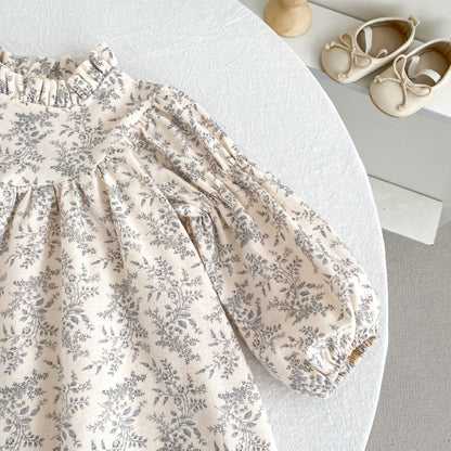 MyKids-USA® Autumn Vintage Floral Baby Kids Girls Princess Long Sleeves Dress