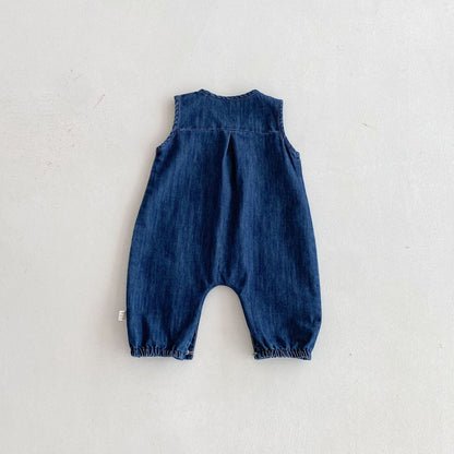 Autumn Arrival Baby Unisex Sleeveless Letters Pattern Denim Rompers, MyKids-USA®, Baby & Toddler Outfits, MyKids-USA -  -  -  -  -  -  - 