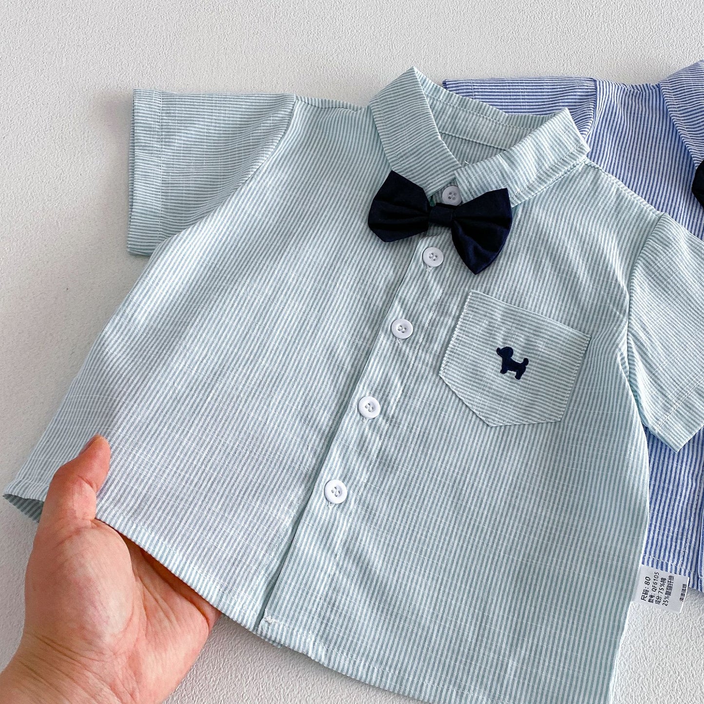 Summer Baby Kids Boys Short Sleeves Striped Shirt and Plain Shorts Clothing Set, MyKids-USA®, Baby & Children's Outfits, MyKids-USA -  -  -  -  -  -  - .