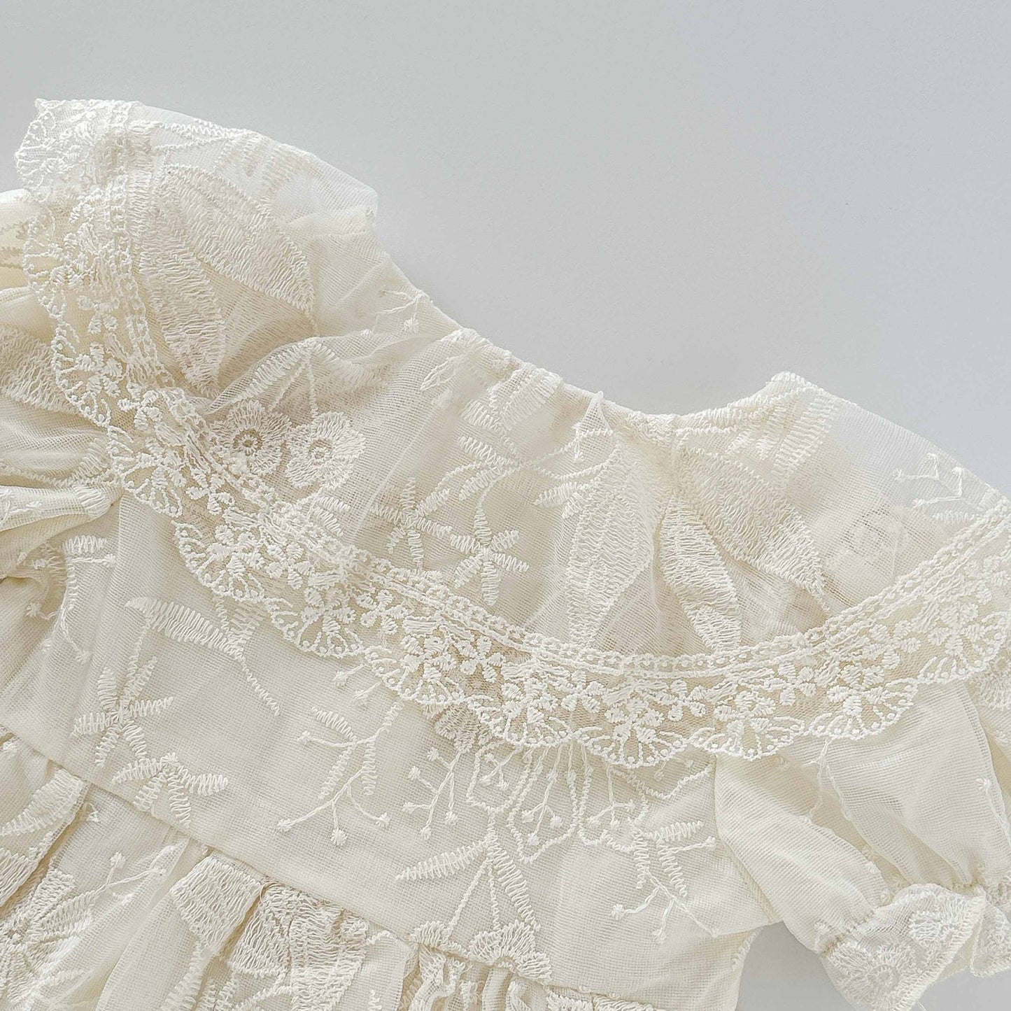 Summer Arrival Baby Girls Cute Solid Color Floral Embroidery Short Sleeves Dress Design Patchwork Onesies, MyKids-USA®, Baby & Toddler Dresses, MyKids-USA -  -  -  -  -  -  - 