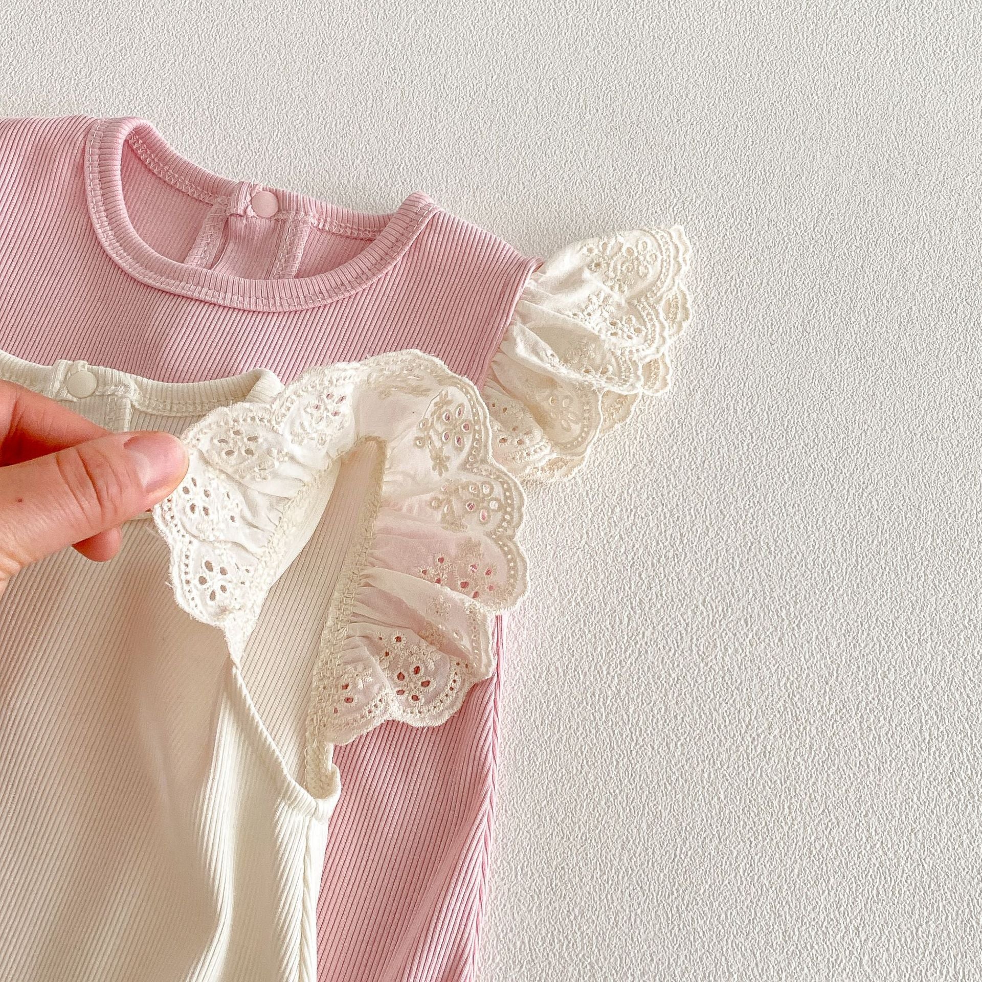 Summer Arrival Baby Girls Fly Sleeves Crew Neck Plain Bodysuit, MyKids-USA®, Bodysuits, MyKids-USA -  -  -  -  -  -  - .