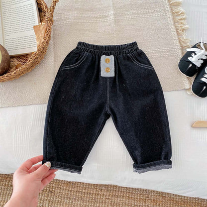 Summer Arrival Kids Unisex Denim Casual Style Pants, MyKids-USA®, Jeans, MyKids-USA - Size/Age - 73 (6-9M) - Color - Black -  -  - TR2506072041-A