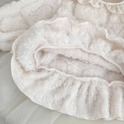 Winter Baby Kids Girls Long Sleeves Cute Rabbits Pattern Top and Pants Fluffy Warm Pajamas Clothing Set, MyKids-USA®, Pajamas, MyKids-USA -  -  -  -  -  -  - 