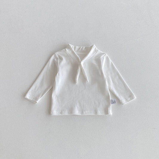 Autumn and Spring Arrival Baby Kids Girls Long Sleeves Navy Collar Top, MyKids-USA®, Baby & Toddler Tops, MyKids-USA - Size/Age - 73 (6-9M) - Color - Beige -  -  - TR2511042318-A