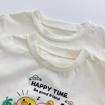 Summer Hot Selling Baby Kids Unisex Short Sleeves Cartoon Printed T-shirt and Plaid Shorts Clothing Set, MyKids-USA®, Baby & Toddler Outfits, MyKids-USA -  -  -  -  -  -  - 