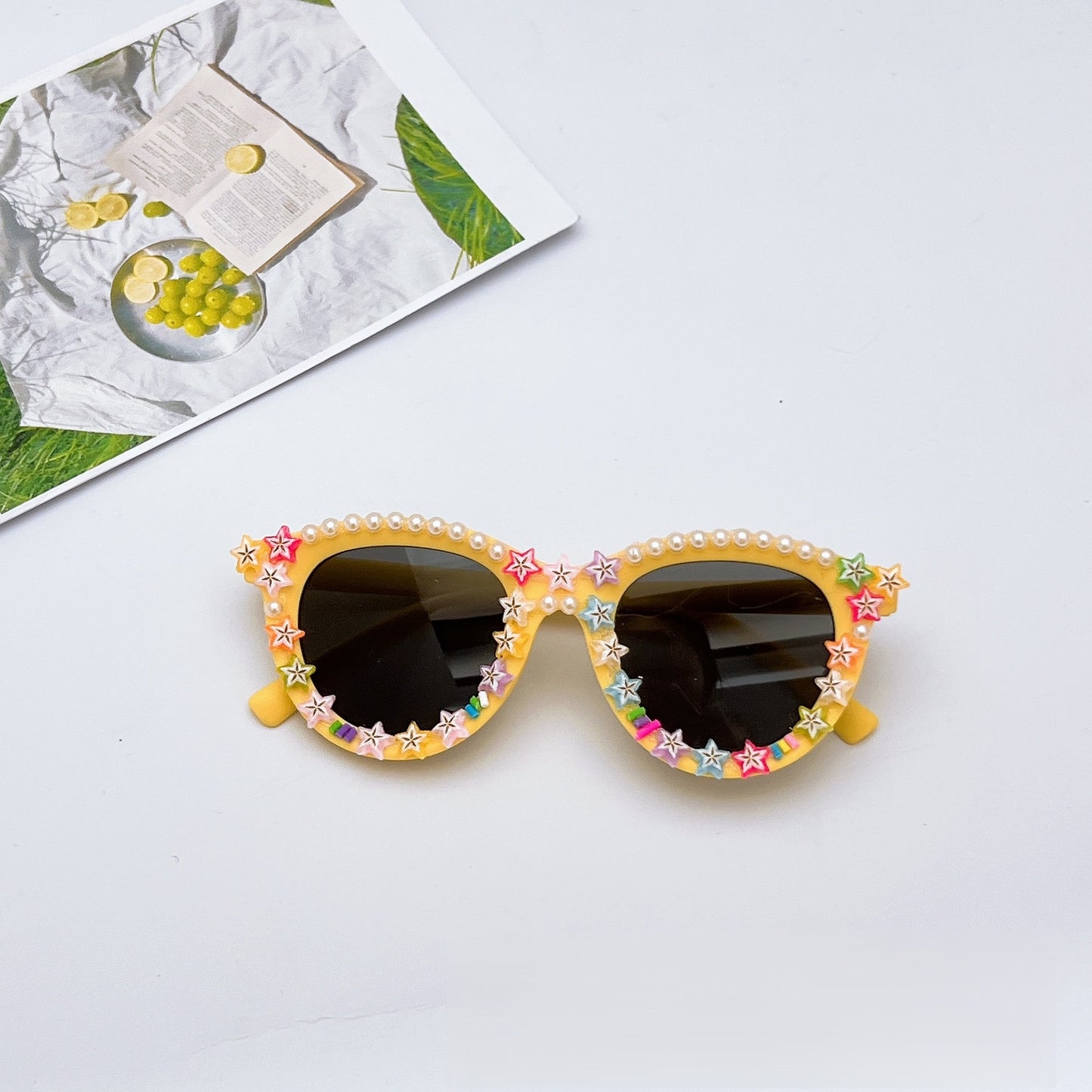 Fashionable Kids’ Sunglasses – UV Shielding & Trendy Design for Outdoor Fun, MyKids-USA®, Sunglasses, MyKids-USA - Size/Age - Average Size (0-12Y） - Color - Yellow -  -  - TR2601281028-F.