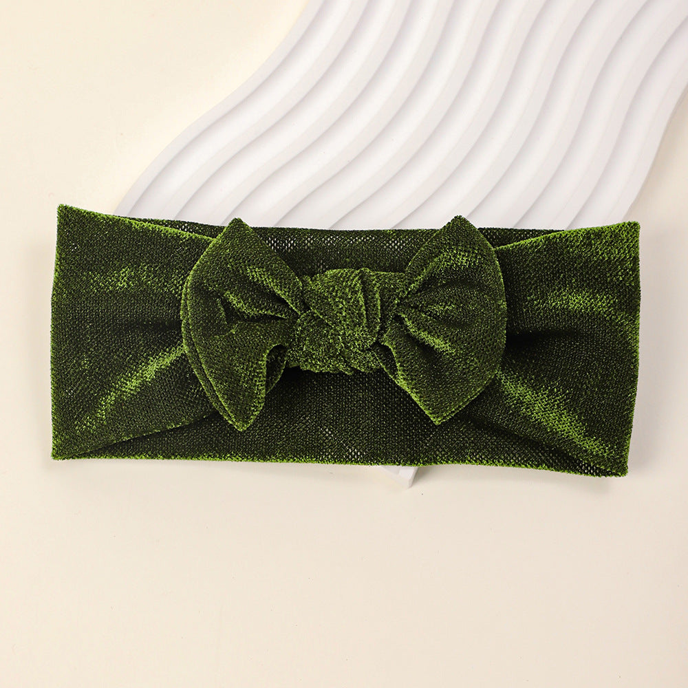 Soft Baby Hairband with Solid Color Bow, MyKids-USA®, Hair Pins, Claws & Clips, MyKids-USA - Size/Age - Average Size (0-6Y） - Color - Green -  -  - TR2411282320-C.