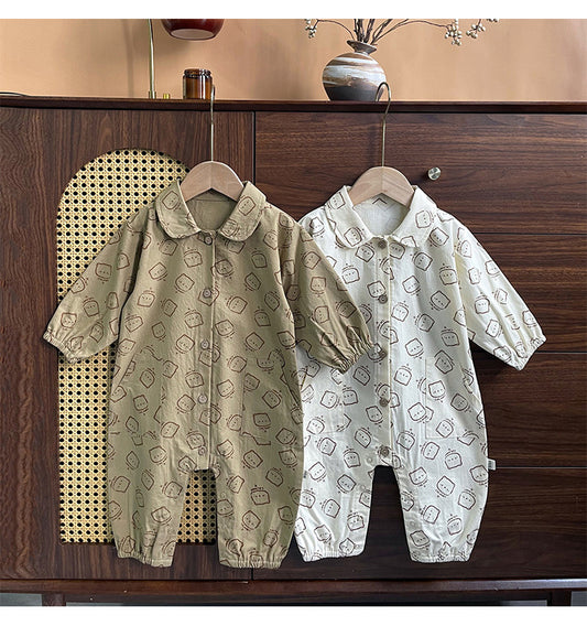 Spring Arrival Baby Unisex Long Sleeves Cute Teddy Bear Pattern Rompers, MyKids-USA®, Baby One-Pieces, MyKids-USA -  -  -  -  -  -  - 