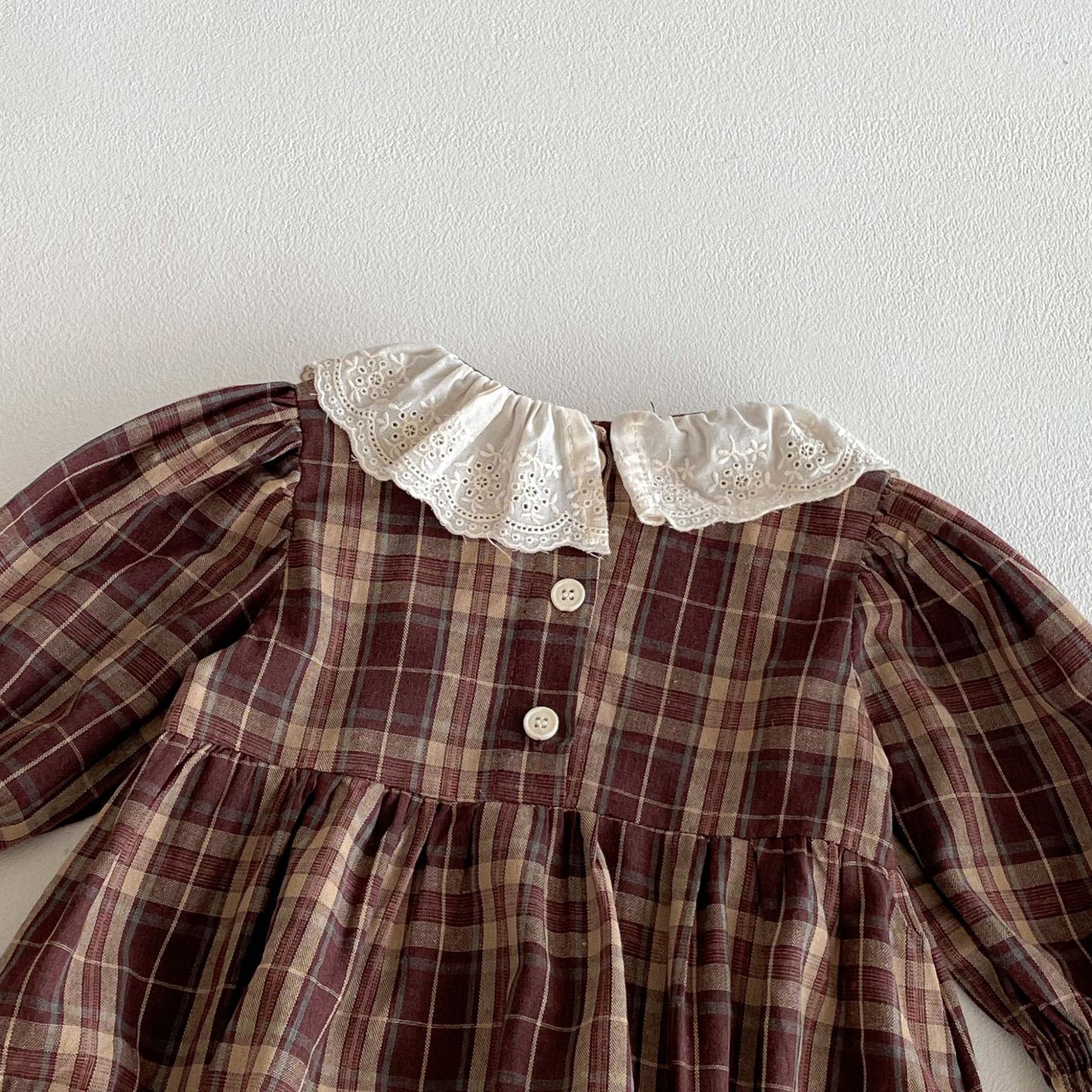 Autumn Arrival Baby Girls Long Sleeves Plaid Pattern Vintage Onesies, MyKids-USA®, Baby One-Pieces, MyKids-USA -  -  -  -  -  -  - 