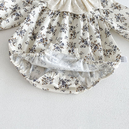 MyKids-USA® Autumn Arrival Baby Girls Long Sleeves Cute Color Patchwork Floral Bodysuit