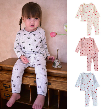 Spring and Autumn Girls Cute Simple Pattern Long Sleeves Top and Pants Clothing Set, MyKids-USA®, Baby & Toddler Outfits, MyKids-USA -  -  -  -  -  -  - 