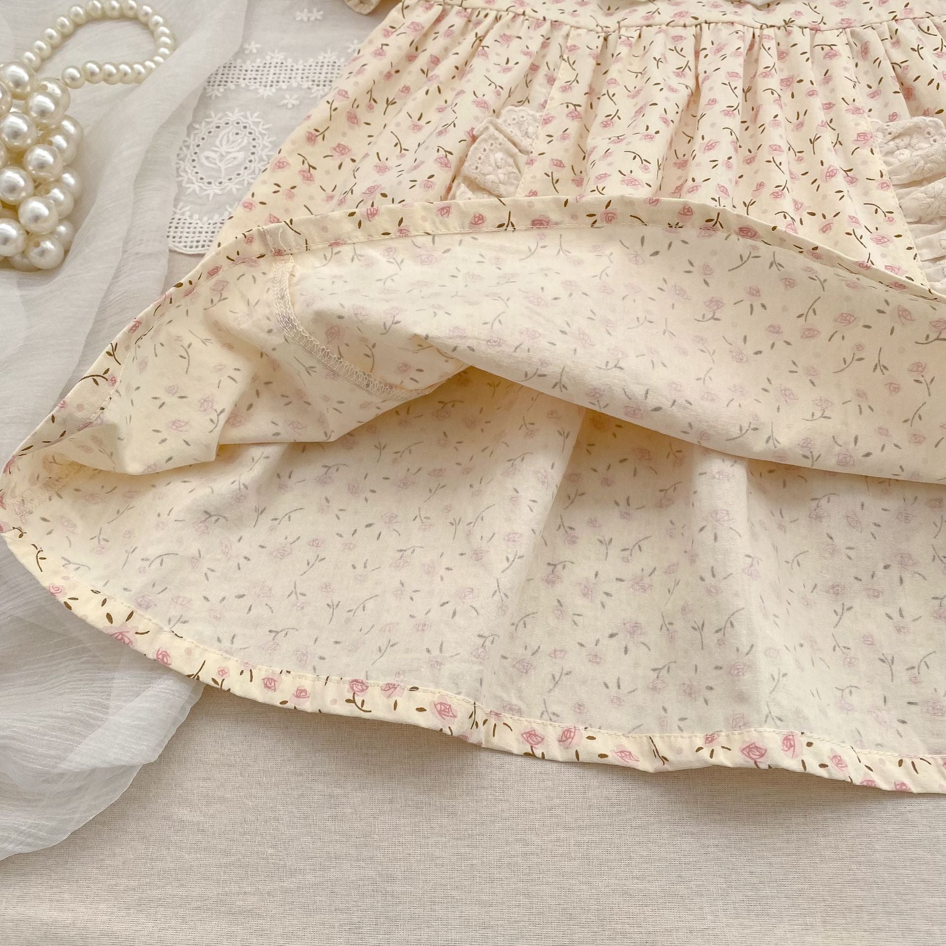 Summer Girls Floral Pattern Square Neck Short Sleeves Bodysuit and Dress – Princess Sister Matching Set, MyKids-USA®, Baby & Children's Outfits, MyKids-USA -  -  -  -  -  -  - .