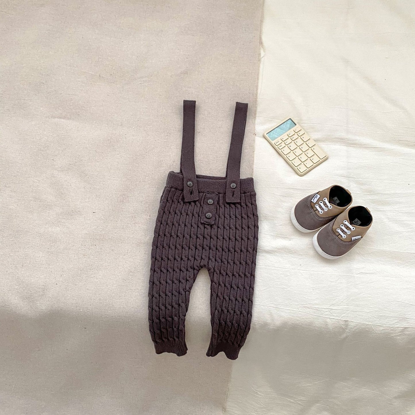 Baby Kids Unisex Long Sleeves Striped Knitted Sweater and Overalls, MyKids-USA®, Baby & Toddler Outfits, MyKids-USA - Size/Age - 66 (3-6M) - Color - Grey -  -  - TR2410131654-C