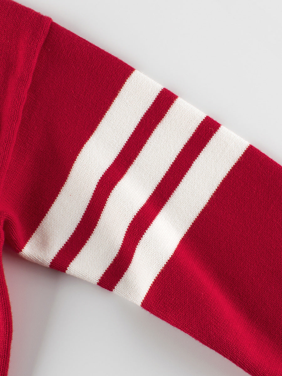 Baby Boys And Girls Kids Cute Teddy Bear Cartoon Long Striped Sleeve Knitwear Pullover, MyKids-USA®, Baby & Toddler Outerwear, MyKids-USA -  -  -  -  -  -  - 