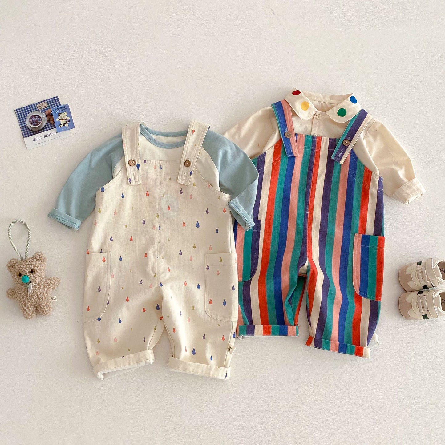 Spring Arrival Baby Unisex Sleeveless Dots or Striped Pattern Rompers Overalls, MyKids-USA®, Baby One-Pieces, MyKids-USA -  -  -  -  -  -  - .
