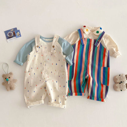 Spring Arrival Baby Unisex Sleeveless Dots or Striped Pattern Rompers Overalls, MyKids-USA®, Baby One-Pieces, MyKids-USA -  -  -  -  -  -  - .