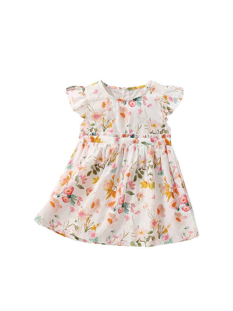 Summer Arrival Floral Pattern Fly Sleevels Dress for Stylish Girls, MyKids-USA®, Baby & Toddler Dresses, MyKids-USA -  -  -  -  -  -  - 