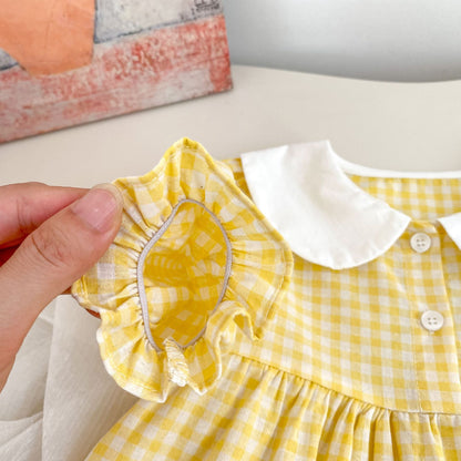 MyKids-USA® Baby Long Sleeves Cute Flowers Embroidered Dress