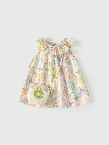 Summer Baby Kids Girls Sleeveless Floral Pattern Dress, MyKids-USA®, Baby & Children's Dresses, MyKids-USA - Size/Age - 80 (9-12M) - Color - Colorful -  -  - TR2605232106-A.