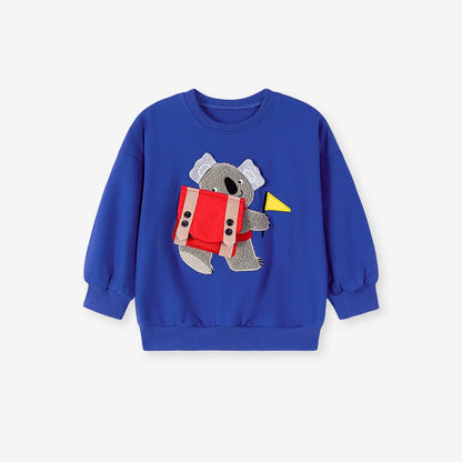 Spring and Autumn Boys Animals Cartoon Pattern Long Sleeves Pullover and Pants Clothing Set, MyKids-USA®, Baby & Toddler Outfits, MyKids-USA - Size/Age - 90 (12-24M) - Color - Blue -  -  - TR2508122334-B